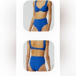 Solid & Striped. The lilo top & bottom in shiny stripe ribbed cobalt